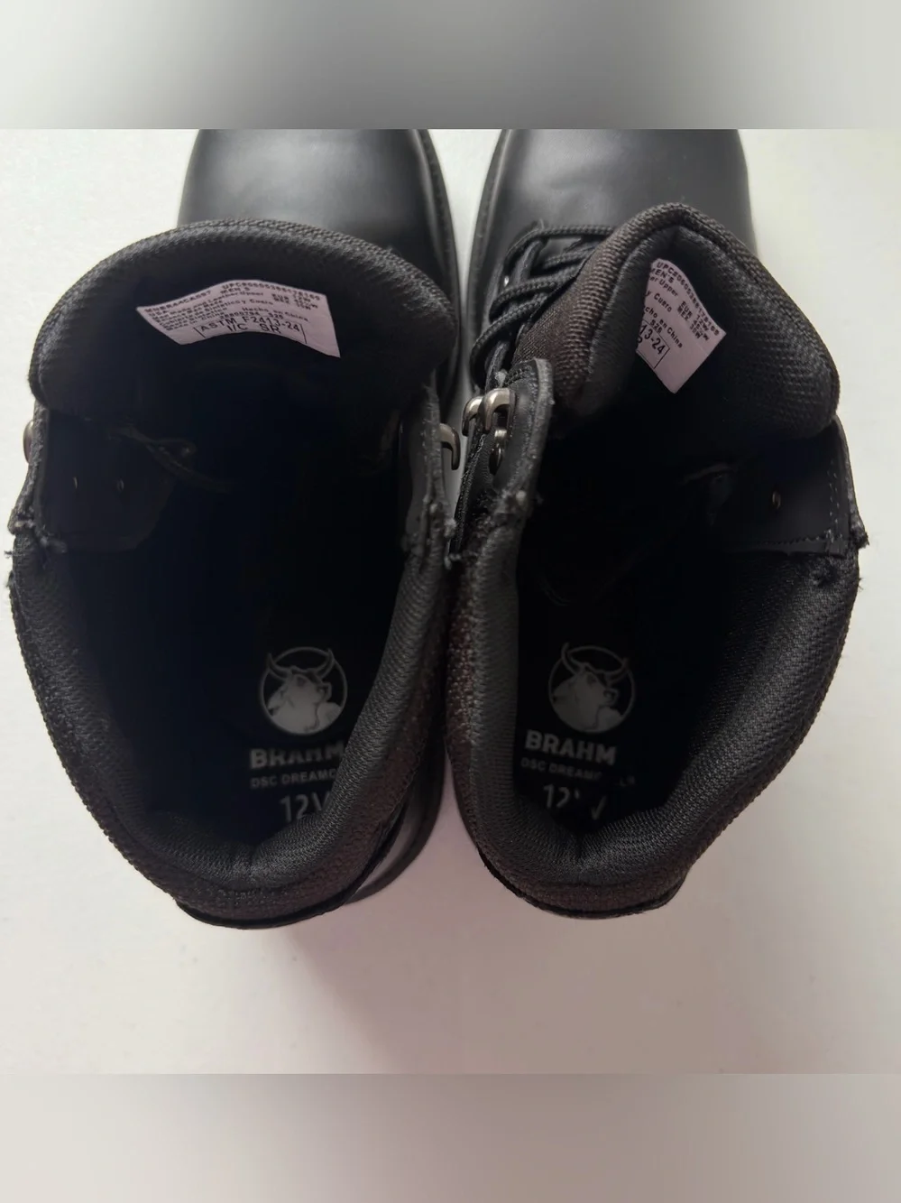 Brahma Steel Toe Work Boots Men’s 12 Wide Black Safety Industrial